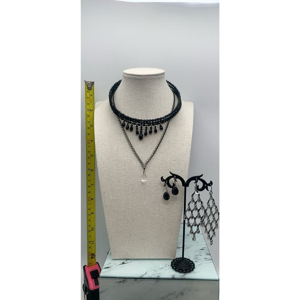 Whimsygoth Fairygoth Dark Romantic Lot Of 2 Necklaces & 2 Pairs Of Earrings